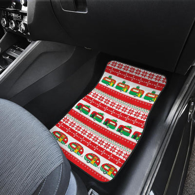 Camper Camping Ugly Christmas Design Print Car Floor Mats-JorJune