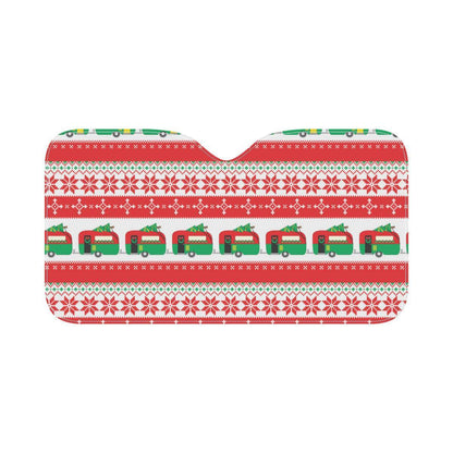Camper Camping Ugly Christmas Design Print Car Sun Shade-JorJune