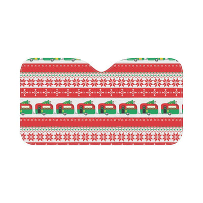 Camper Camping Ugly Christmas Design Print Car Sun Shade-JorJune