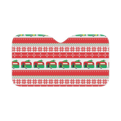 Camper Camping Ugly Christmas Design Print Car Sun Shade-JorJune