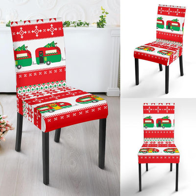 Camper Camping Ugly Christmas Design Print Dining Chair Slipcover-JORJUNE.COM