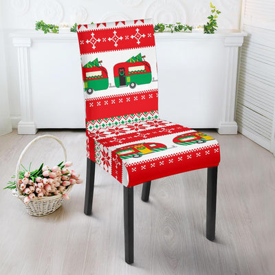 Camper Camping Ugly Christmas Design Print Dining Chair Slipcover-JORJUNE.COM