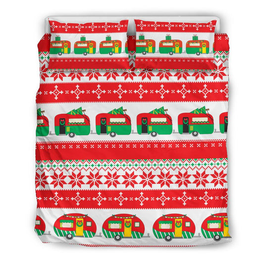Camper Camping Ugly Christmas Design Print Duvet Cover Bedding Set-JORJUNE.COM