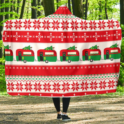 Camper Camping Ugly Christmas Design Print Hooded Blanket-JORJUNE.COM