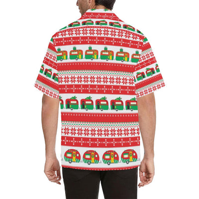 Camper Camping Ugly Christmas Design Print Men Hawaiian Shirt-JorJune