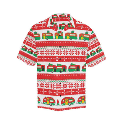 Camper Camping Ugly Christmas Design Print Men Hawaiian Shirt-JorJune