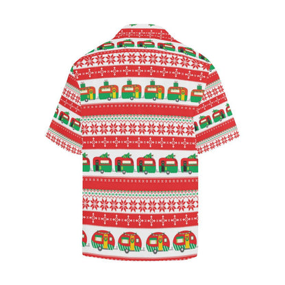 Camper Camping Ugly Christmas Design Print Men Hawaiian Shirt-JorJune