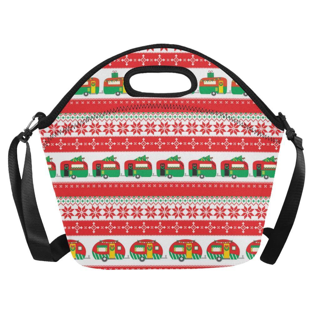 Camper Camping Ugly Christmas Design Print Neoprene Lunch Bag-JorJune
