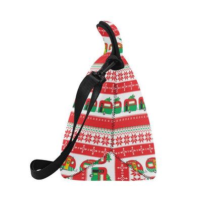 Camper Camping Ugly Christmas Design Print Neoprene Lunch Bag-JorJune