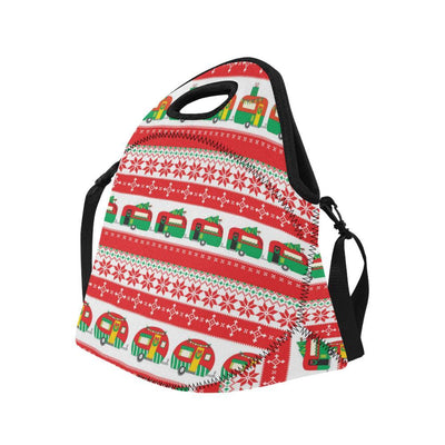 Camper Camping Ugly Christmas Design Print Neoprene Lunch Bag-JorJune