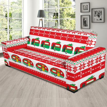 Camper Camping Ugly Christmas Design Print Sofa Slipcover-JORJUNE.COM
