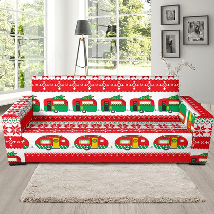Camper Camping Ugly Christmas Design Print Sofa Slipcover-JORJUNE.COM