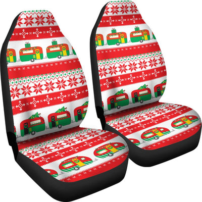 Camper Camping Ugly Christmas Design Print Universal Fit Car Seat Covers
