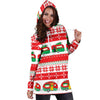 Camper Camping Ugly Christmas Design Print Women Hoodie Dress