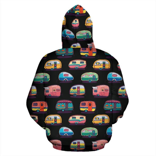 Camper Camping Women Men Zip Up Hoodie