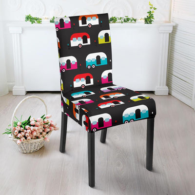 Camper Caravan Pattern Dining Chair Slipcover-JORJUNE.COM