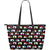 Camper Caravan Pattern Large Leather Tote Bag