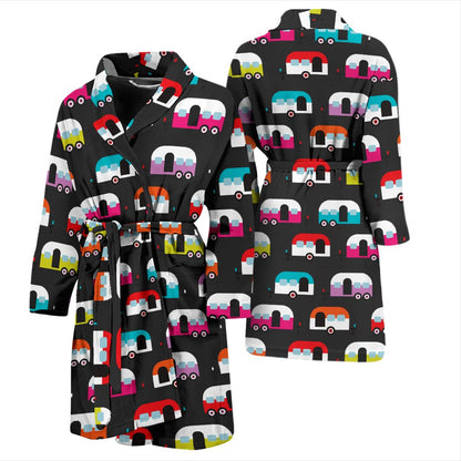 Camper Caravan Pattern Men Bath Robe