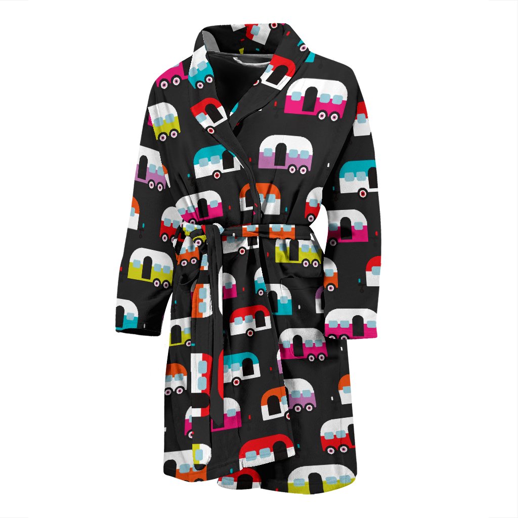 Camper Caravan Pattern Men Bath Robe