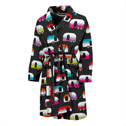 Camper Caravan Pattern Men Bath Robe