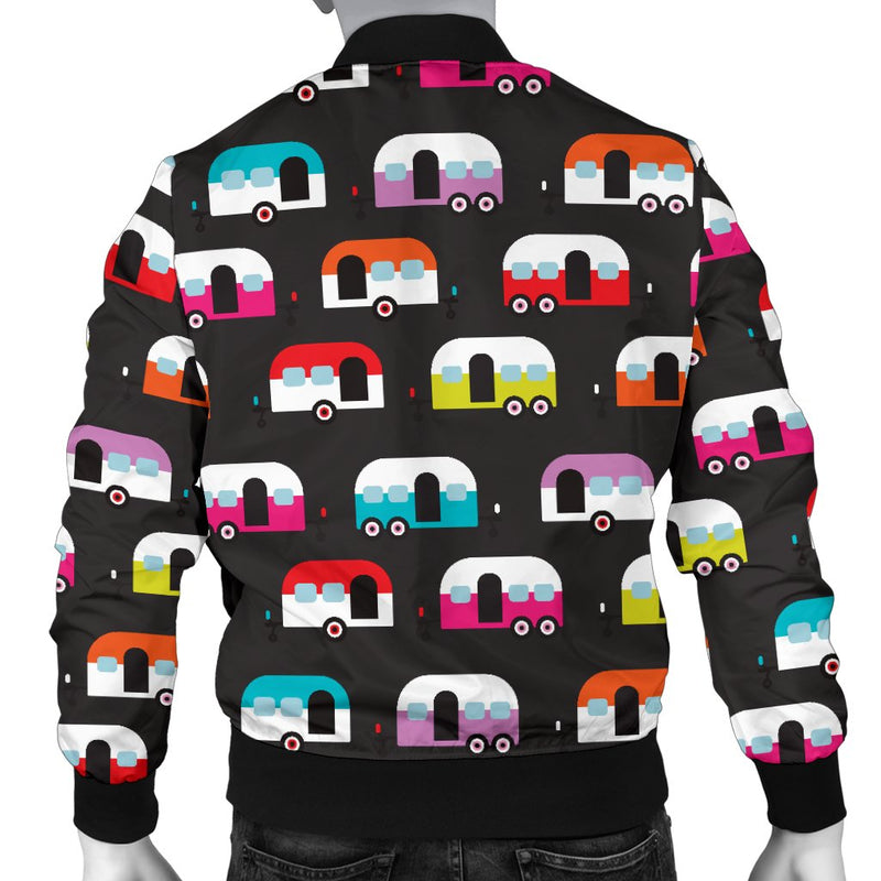 Camper Caravan Pattern Men Casual Bomber Jacket