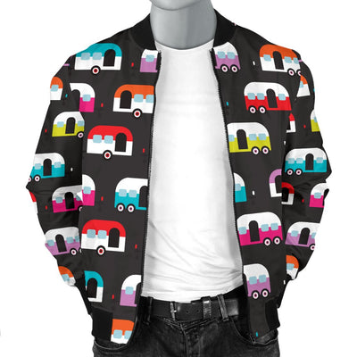 Camper Caravan Pattern Men Casual Bomber Jacket