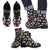 Camper Caravan Pattern Men Leather Boots