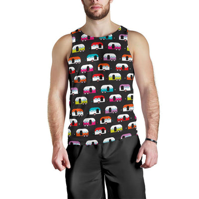 Camper Caravan Pattern Men Tank Top