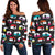 Camper Caravan Pattern Off Shoulder Sweatshirt