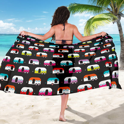 Camper Caravan Pattern Sarong Pareo Wrap
