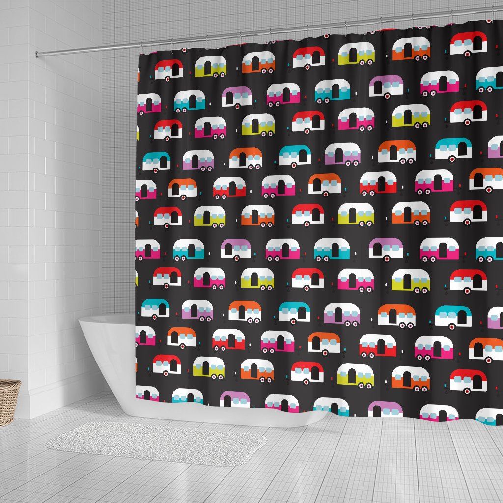 Camper Caravan Pattern Shower Curtain