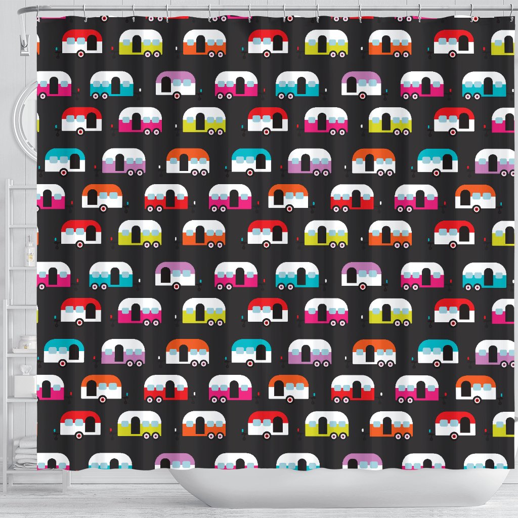 Camper Caravan Pattern Shower Curtain