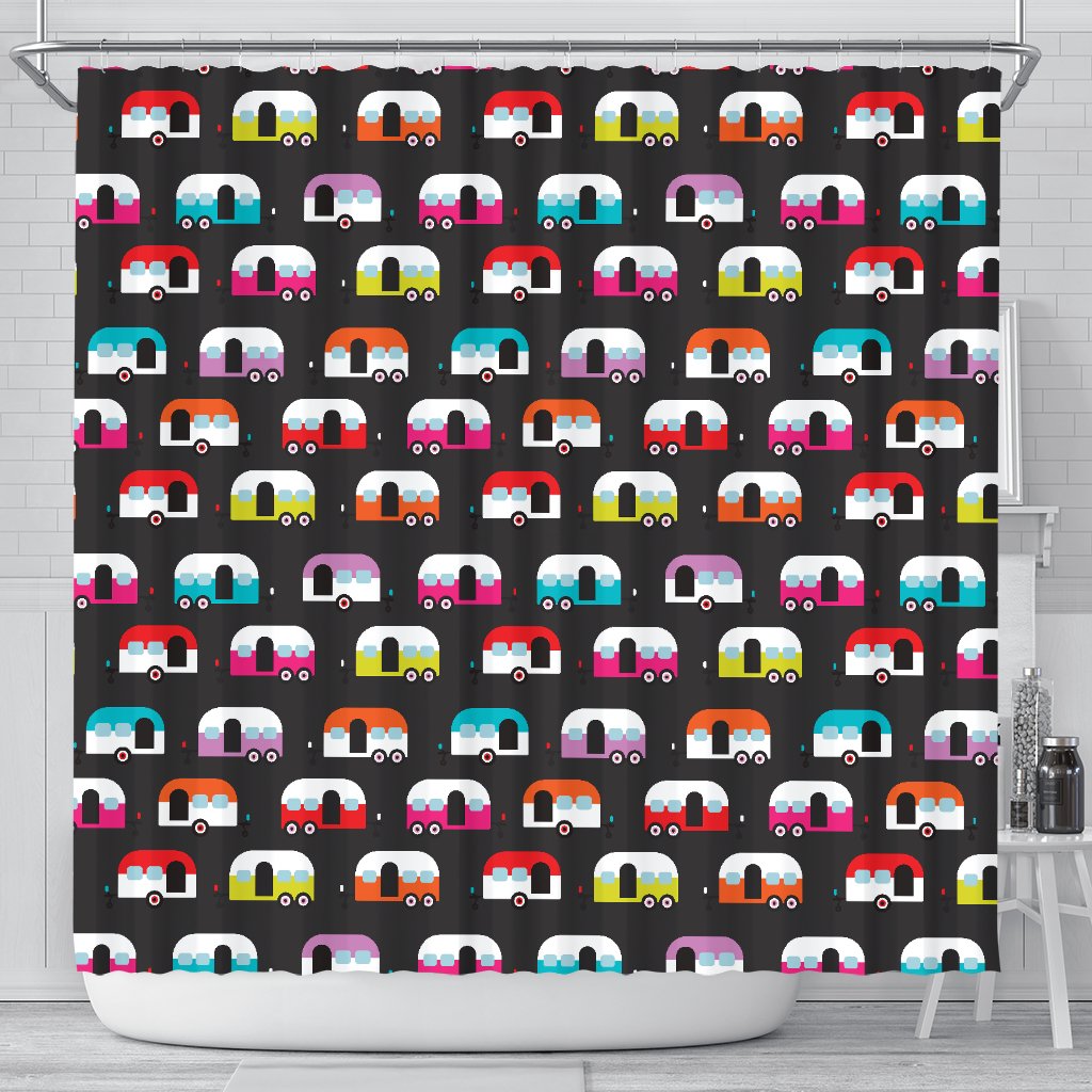 Camper Caravan Pattern Shower Curtain