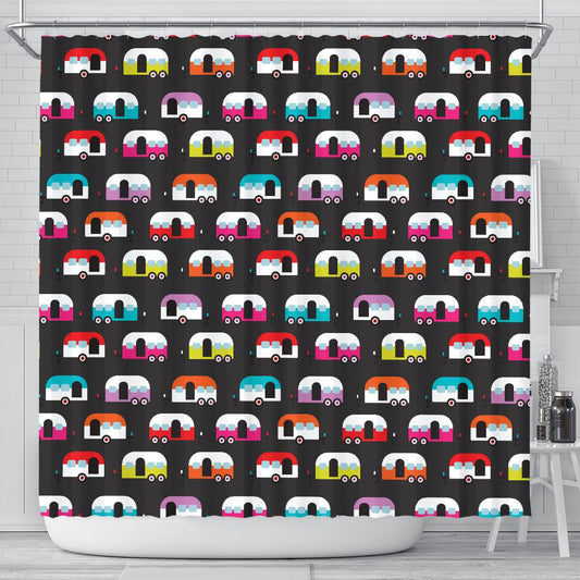 Camper Caravan Pattern Shower Curtain