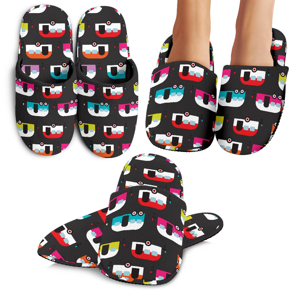 Camper Caravan Pattern Slippers