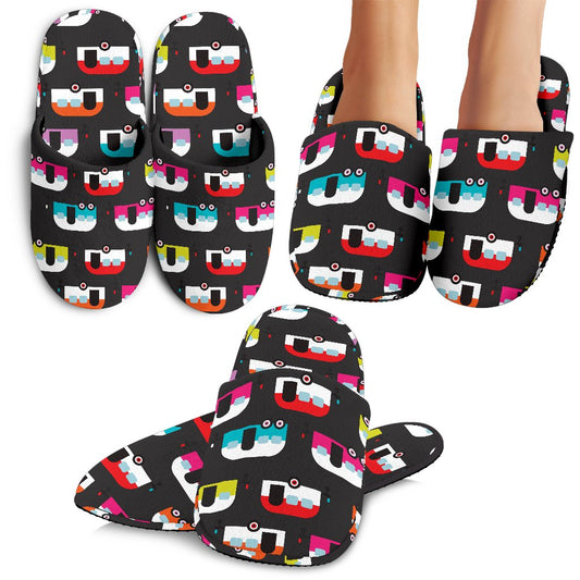 Camper Caravan Pattern Slippers