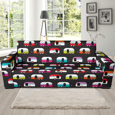 Camper Caravan Pattern Sofa Slipcover-JORJUNE.COM