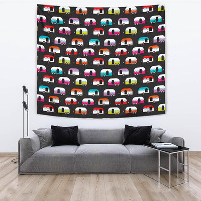 Camper Caravan Pattern Tapestry