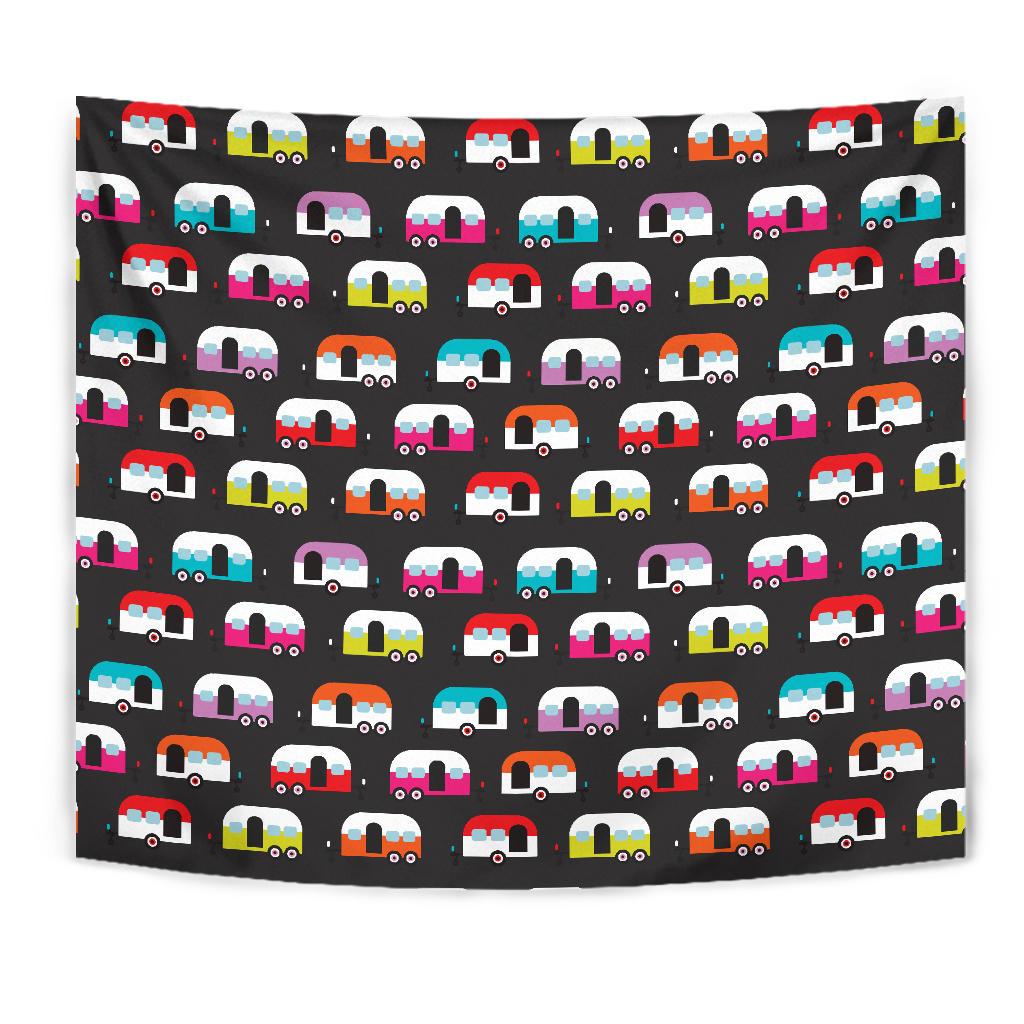 Camper Caravan Pattern Tapestry