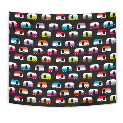 Camper Caravan Pattern Tapestry