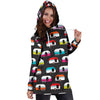 Camper Caravan Pattern Women Hoodie Dress