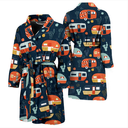 Camper Caravan Print Pattern Men Bath Robe