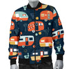 Camper Caravan Print Pattern Men Casual Bomber Jacket