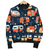 Camper Caravan Print Pattern Men Casual Bomber Jacket