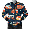 Camper Caravan Print Pattern Men Casual Bomber Jacket