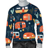 Camper Caravan Print Pattern Men Crewneck Sweatshirt