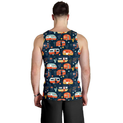 Camper Caravan Print Pattern Men Tank Top