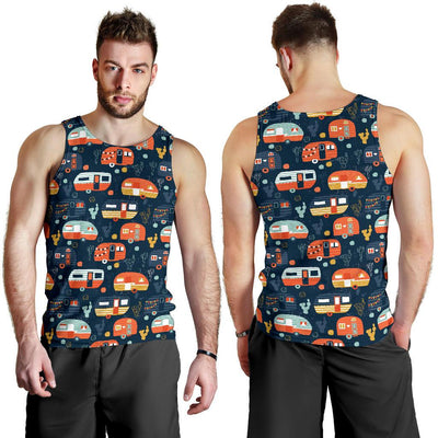 Camper Caravan Print Pattern Men Tank Top