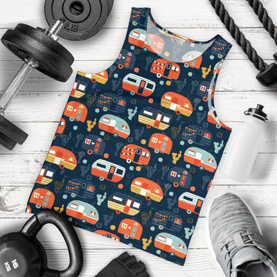 Camper Caravan Print Pattern Men Tank Top