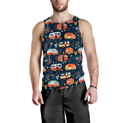 Camper Caravan Print Pattern Men Tank Top